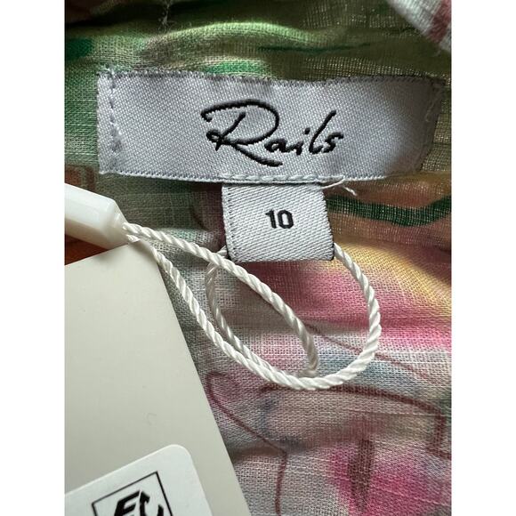 RAILS WOMENS SIZE 10 AGATHA TROPICS COTTON MAXI SKIRT ORANGE MULTI NEW - Picture 4 of 15